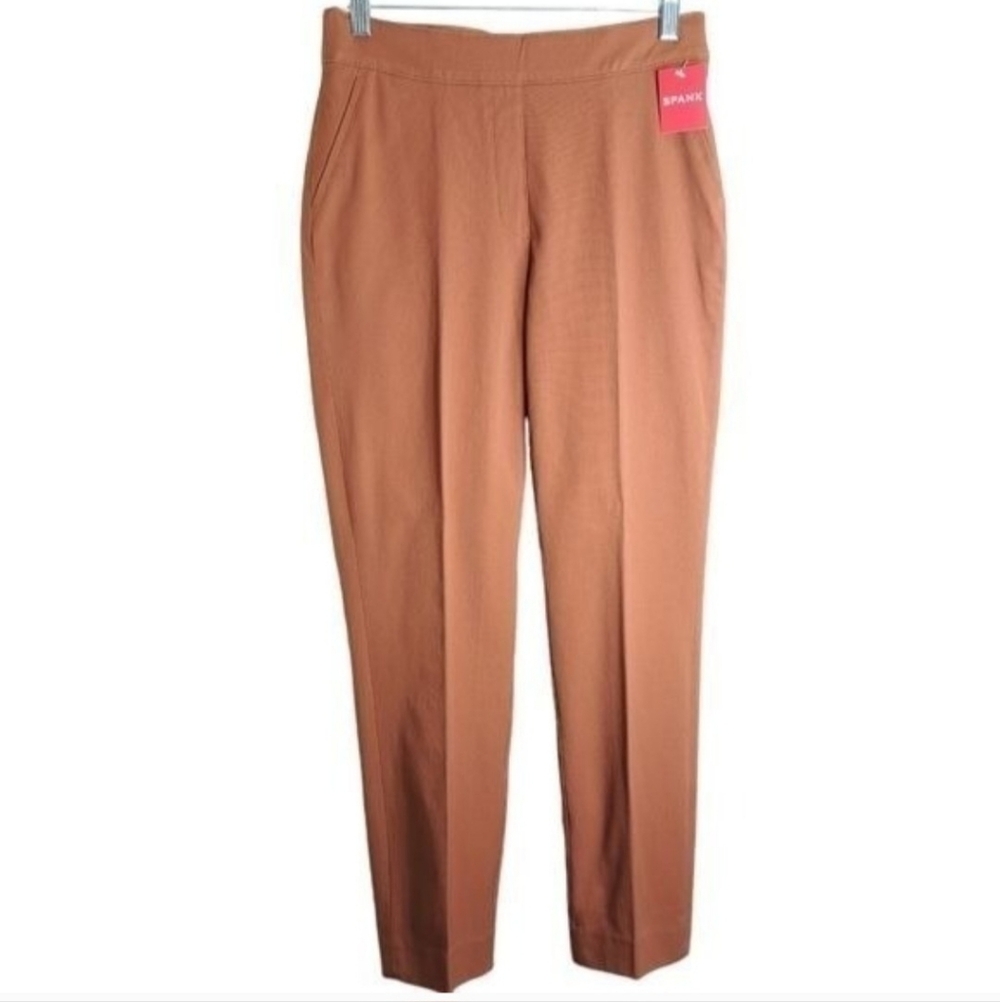 SPANX Women's On the Go Ankle Slim‎ Straight Pants Bronze Glow Size Medium